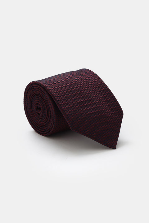 Jacquard Tie 7 cm Maroon