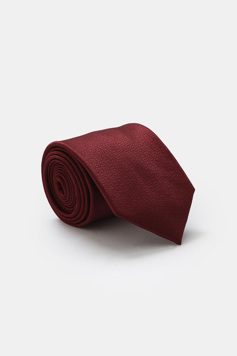 Jacquard Tie 7 cm Maroon