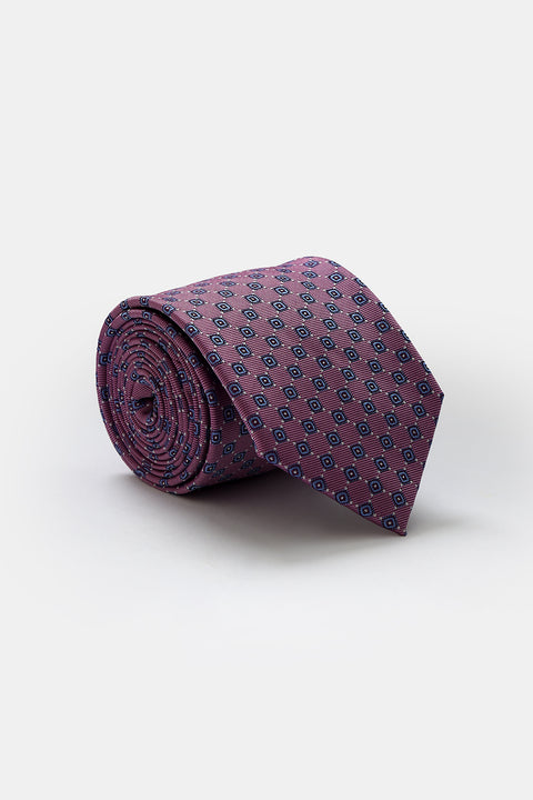 Jacquard Tie 7 cm Light Purple