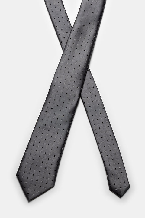 Jacquard Tie 7 cm Gray
