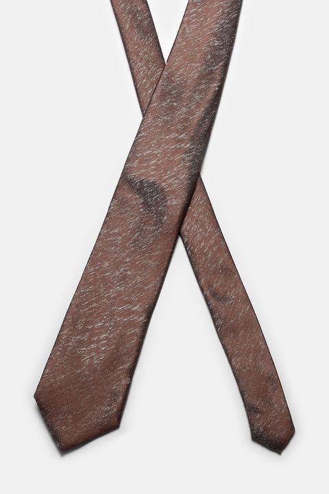 Jacquard Tie 7 cm Beige