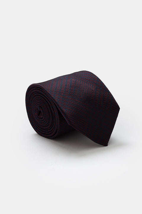 Jacquard Tie 7 cm Dark Blue