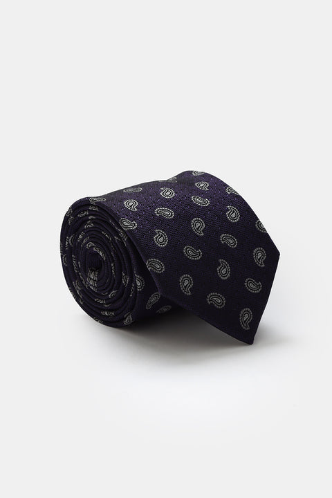 Jacquard Tie 7 cm Dark Blue
