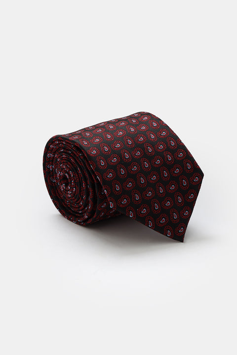Jacquard Tie 7 cm Maroon