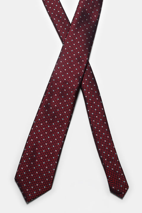 Jacquard Tie 7 cm Maroon