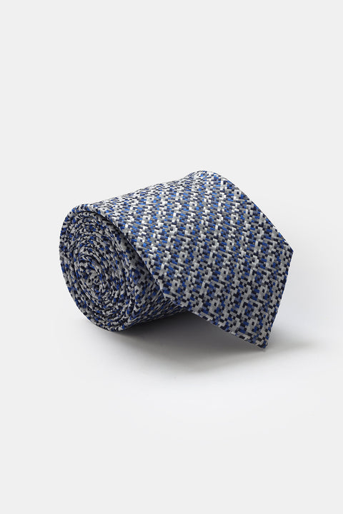 Jacquard Tie 7 cm Blue
