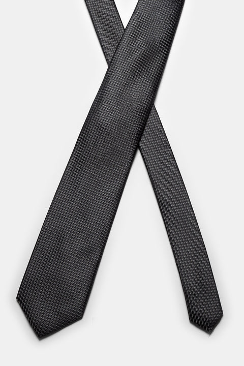 Jacquard Tie 7 cm Black