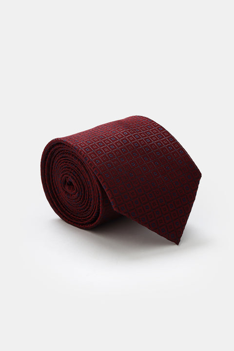 Jacquard Tie 7 cm Maroon