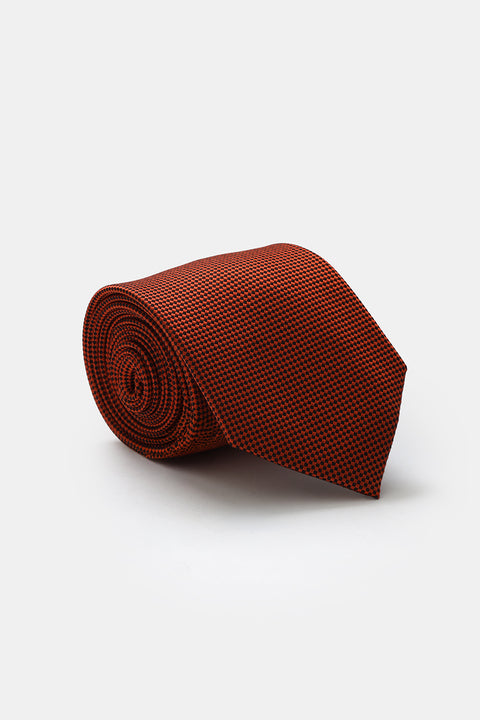 Jacquard Tie 7 cm Orange