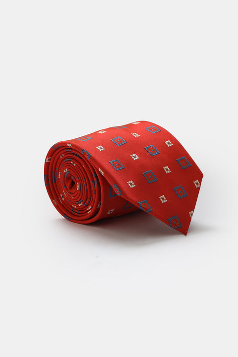 Jacquard Tie 7 cm Red