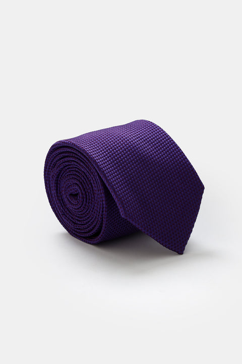 Jacquard Tie 7 cm Purple