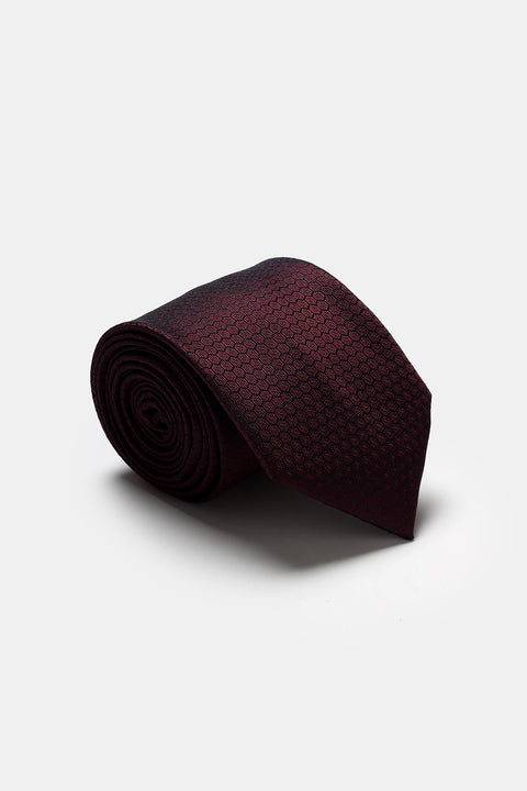 Jacquard Tie 7 cm Maroon
