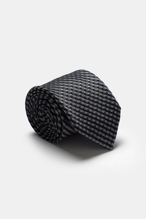 Jacquard Tie 7 cm Gray