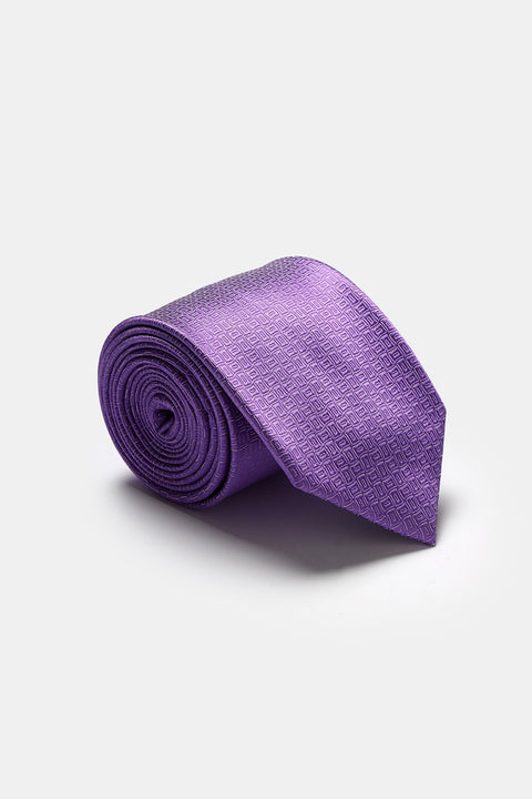 Jacquard Tie 7 cm Light Purple