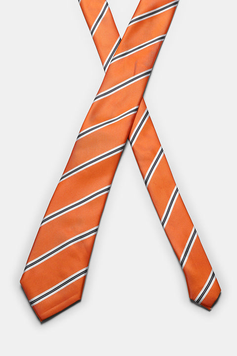 Stripe Tie 7 cm Orange