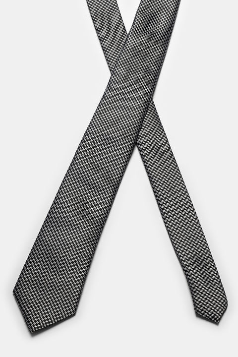 Jacquard Tie 7 cm Black