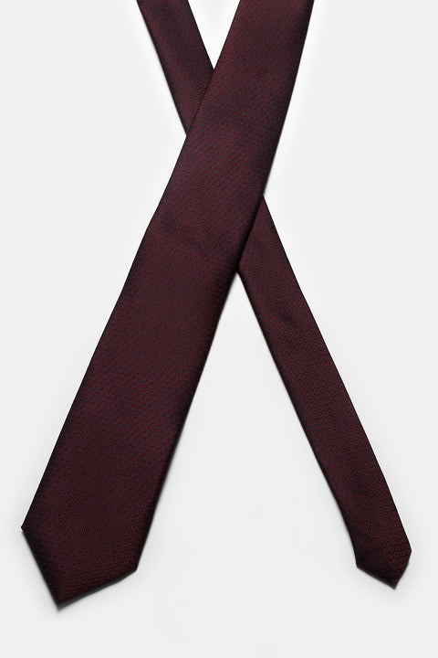 Jacquard Tie 7 cm Maroon