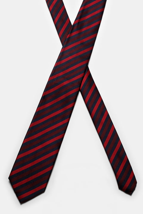 Stripe Tie 7 cm Red