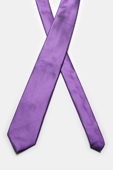Jacquard Tie 7 cm Light Purple