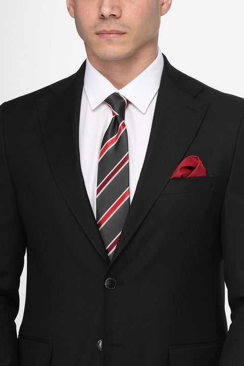 Slim Straight Fit Suit Black