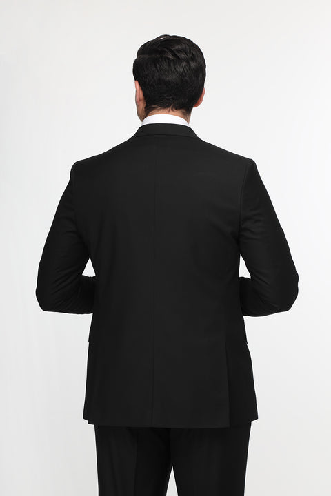 Slim Straight Fit Suit Black
