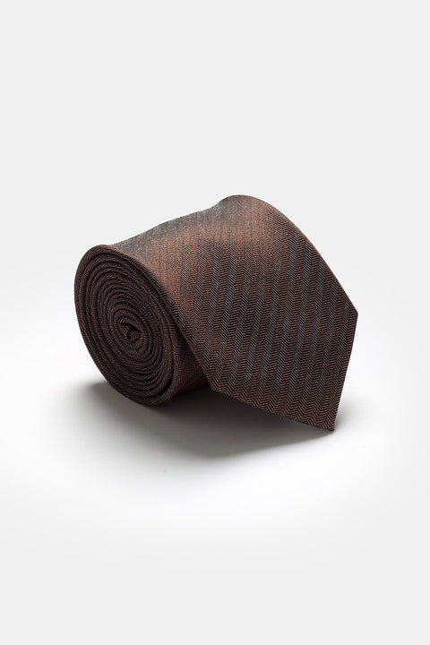 Jacquard Tie 7 cm Beige