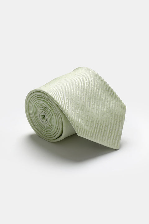 Jacquard Tie 7 cm Light Green