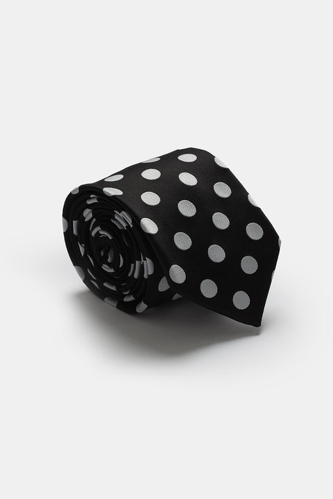 Jacquard Tie 7 cm Black