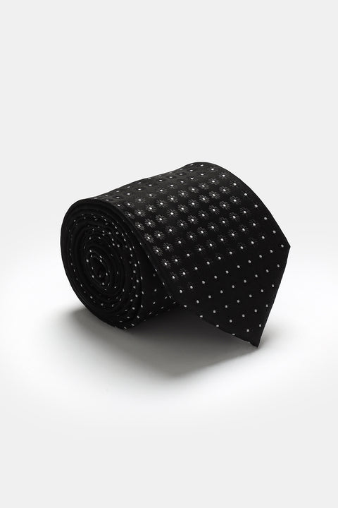 Jacquard Tie 7 cm Black
