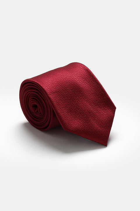 Jacquard Tie 7 cm Maroon