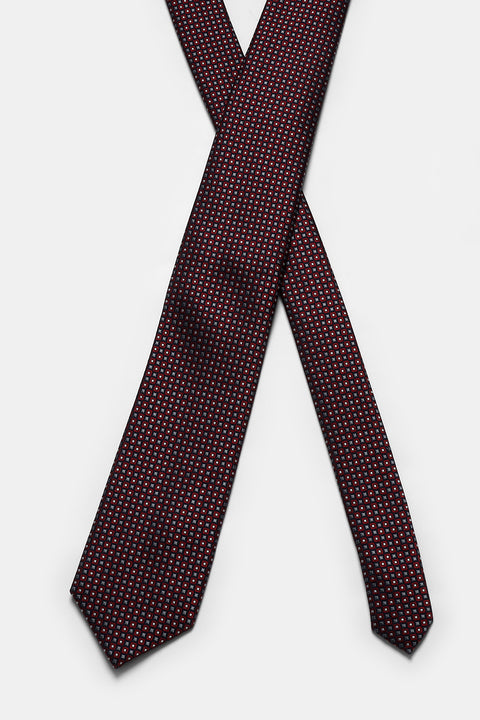 Jacquard Tie 7 cm Maroon
