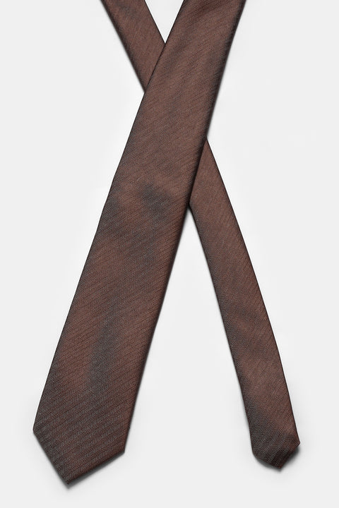 Jacquard Tie 7 cm Beige