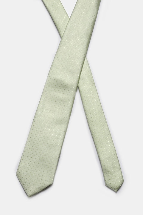Jacquard Tie 7 cm Light Green