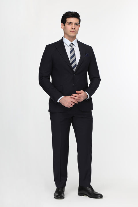 Slim Straight Fit Suit Dark Blue