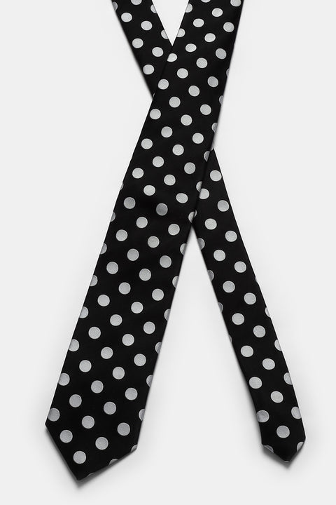 Jacquard Tie 7 cm Black