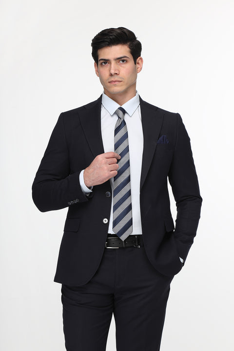 Slim Straight Fit Suit Dark Blue