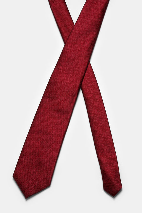 Jacquard Tie 7 cm Maroon