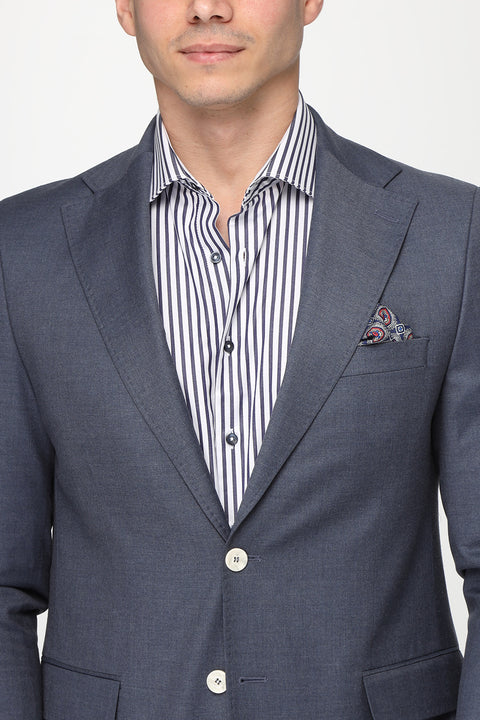 Slim Straight Fit Suit Blue