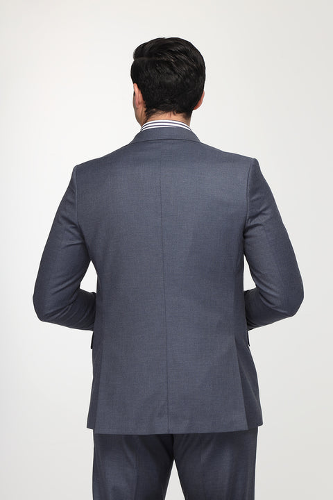 Slim Straight Fit Suit Blue