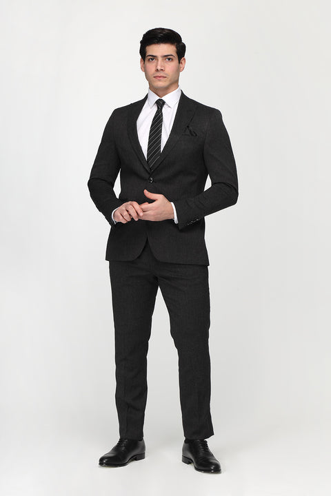 Slim Fit Suit Black