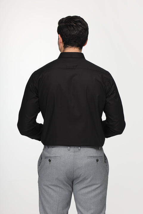 Classic Shirt Slim Fit 100% Cotton Black