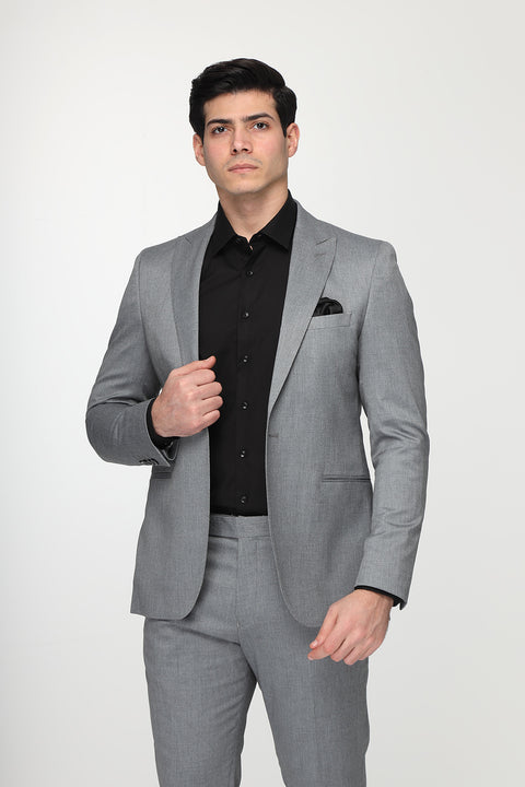 Slim Fit Suit Gray