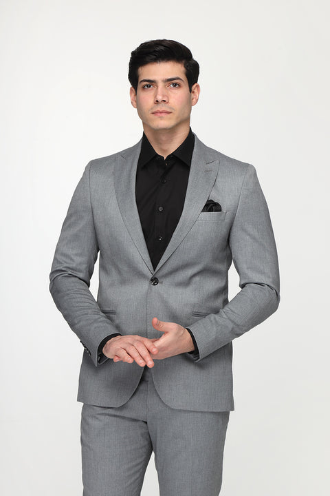 Slim Fit Suit Gray