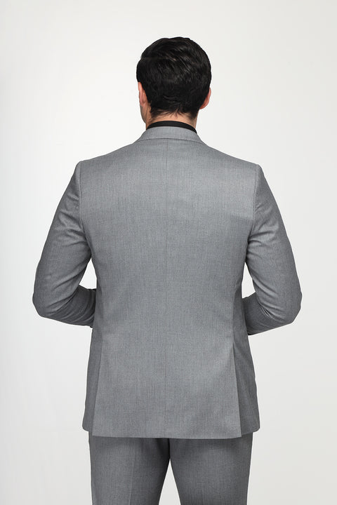 Slim Fit Suit Gray