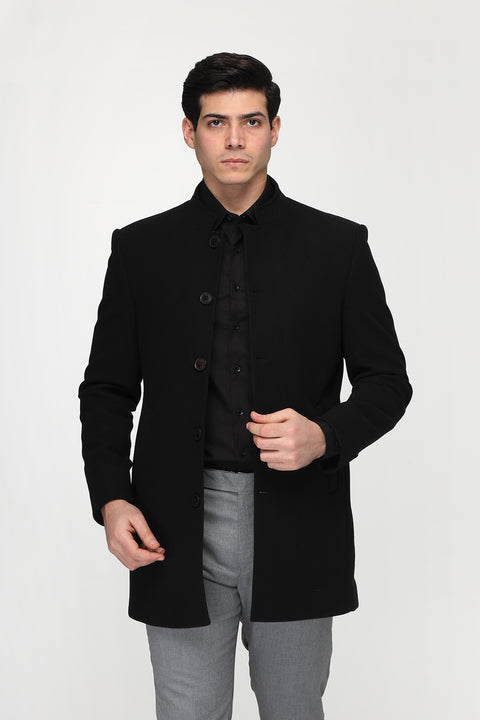 Regular Fit Coat Black