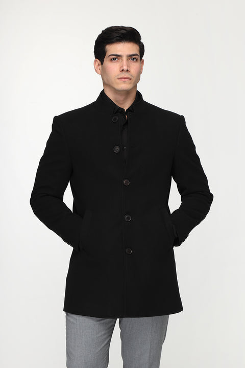Regular Fit Coat Black