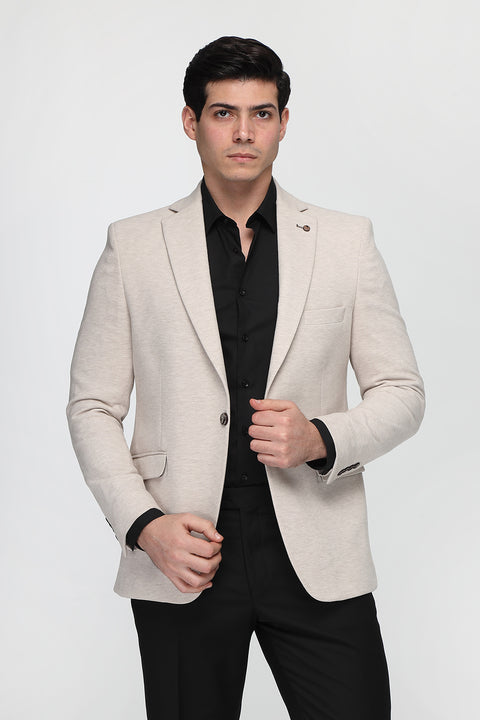 Regular Fit Blazer Beige