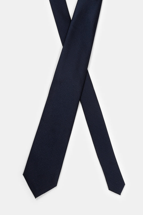 Jacquard Tie 7 cm Dark Blue