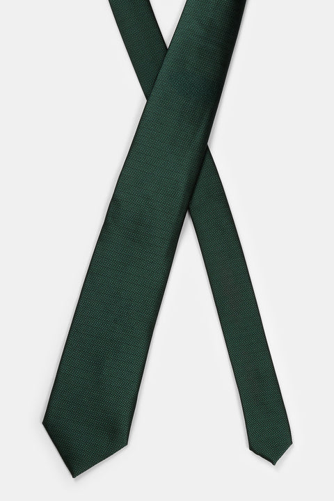 Jacquard Tie 7 cm Green