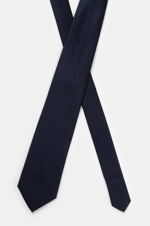 Jacquard Tie 7 cm Dark Blue